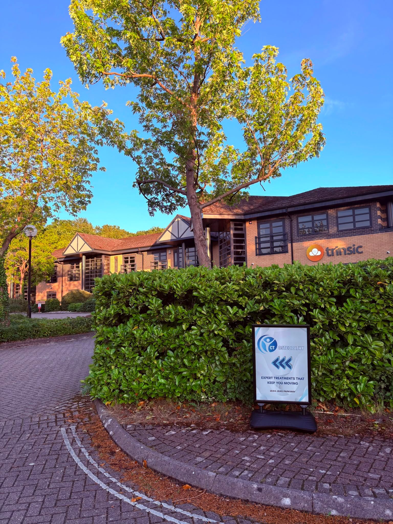 CT Osteopathy clinic at Solent Business Park, Whiteley, Fareham
